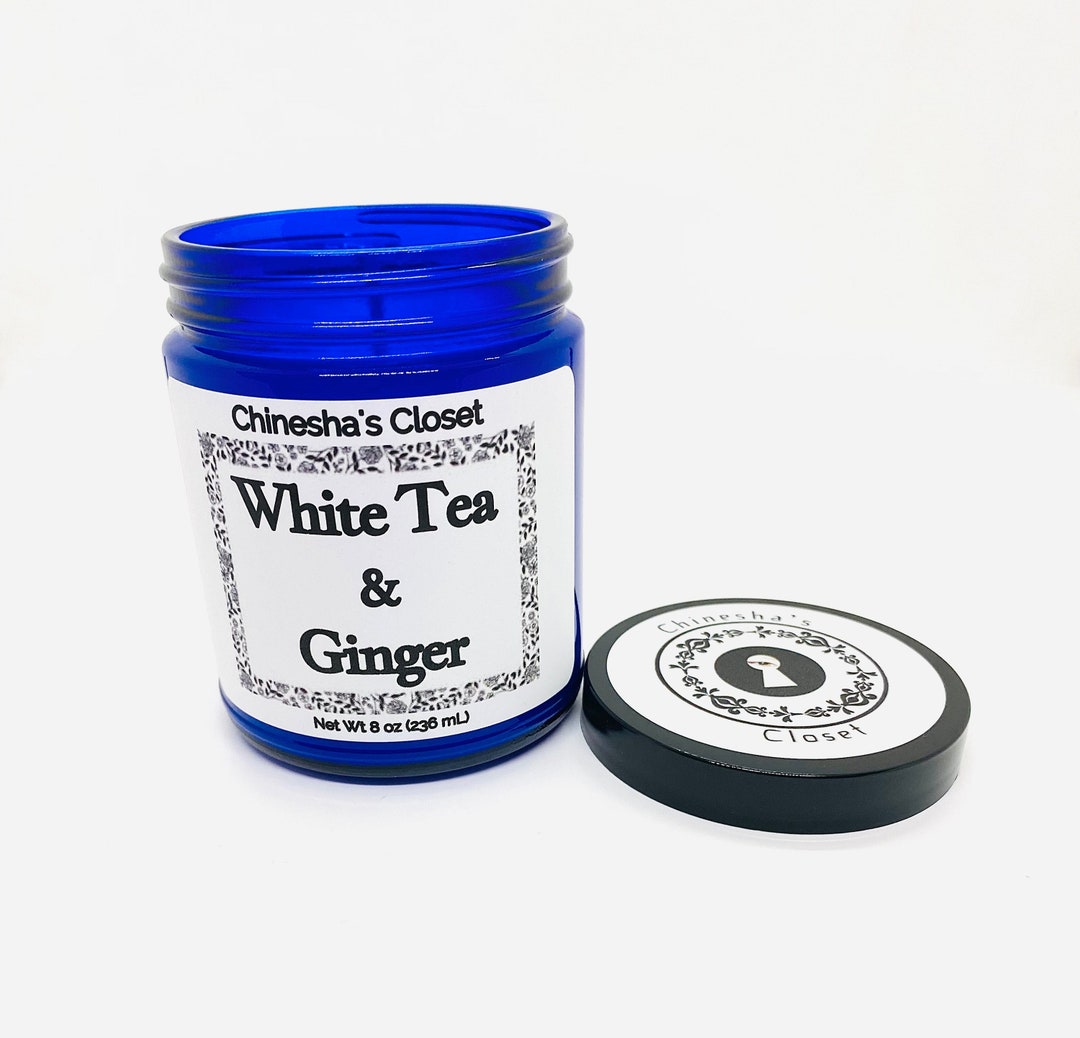 White Tea & Ginger Candle, Scented Candles, Soy Candles Homemade