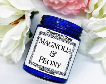 Magnolia & Peony Candle, Soy Homemade Candles, Wood Wick Candles, Floral Candle, Pet Safe Candles, Personalized Candles, Unique Candles