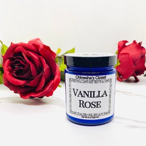 Vanilla Rose, Soy Candle, Homemade Candles, Wood Wick Candles, Floral Candle, Pet Safe Candles, Personalized Candles, Unique Candles