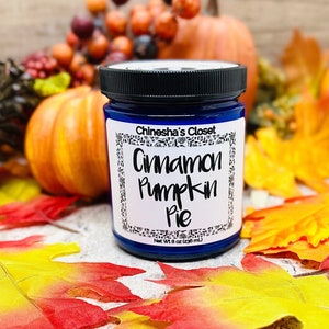 Cinnamon Pumpkin Pie, Soy Scented Candles, Handmade Candles, Fall Decor, Pumpkin Candles, Fall Candles, Wood Wick Candles, Book Candle