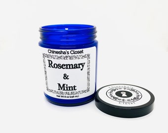 Rosemary & Mint, Soy Candle, Homemade Candles, Wood Wick Candles, Aromatherapy Candles, Non Toxic Candles