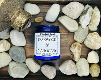 Teakwood & Mahogany, Soy Candles, Wood Wick Candles, Masculine Candles, Homemade Candles, Personalized Candles, Mahogany Teakwood Candles