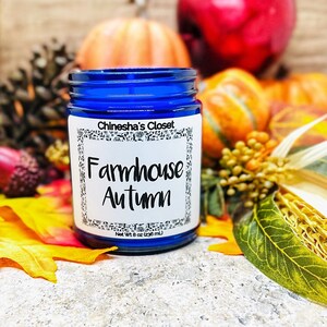 Farmhouse Autumn Candle, Soy Candles, Homemade Candles, Fall Candle, Book Candle, Wood Wick Candle, Strong Candle, Autumn Decor