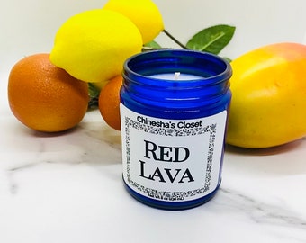 Red Lava, Soy Candles, Jar Candles, Wood Wick Candles, Homemade Candles, Pet Safe Candles, Unique Candles, Citrus Candles