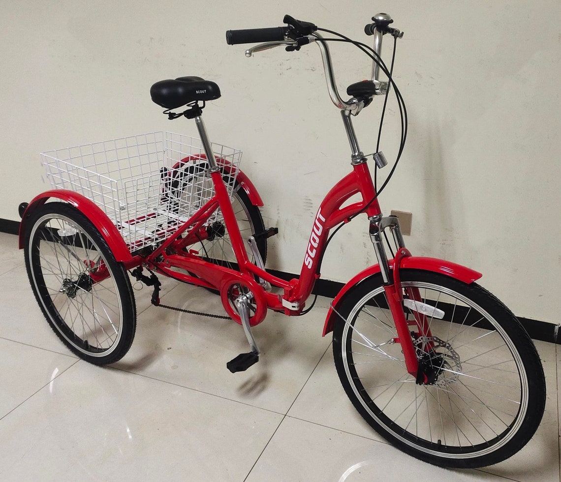 Adults tricycle folding frame 24 wheels 6speed Etsy