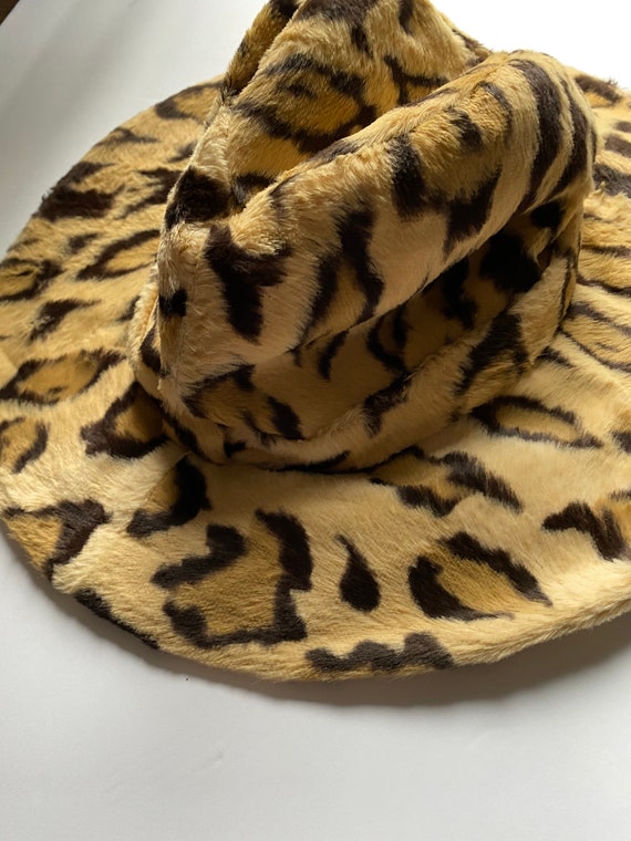 Adolfo realites vintage leopard fedora