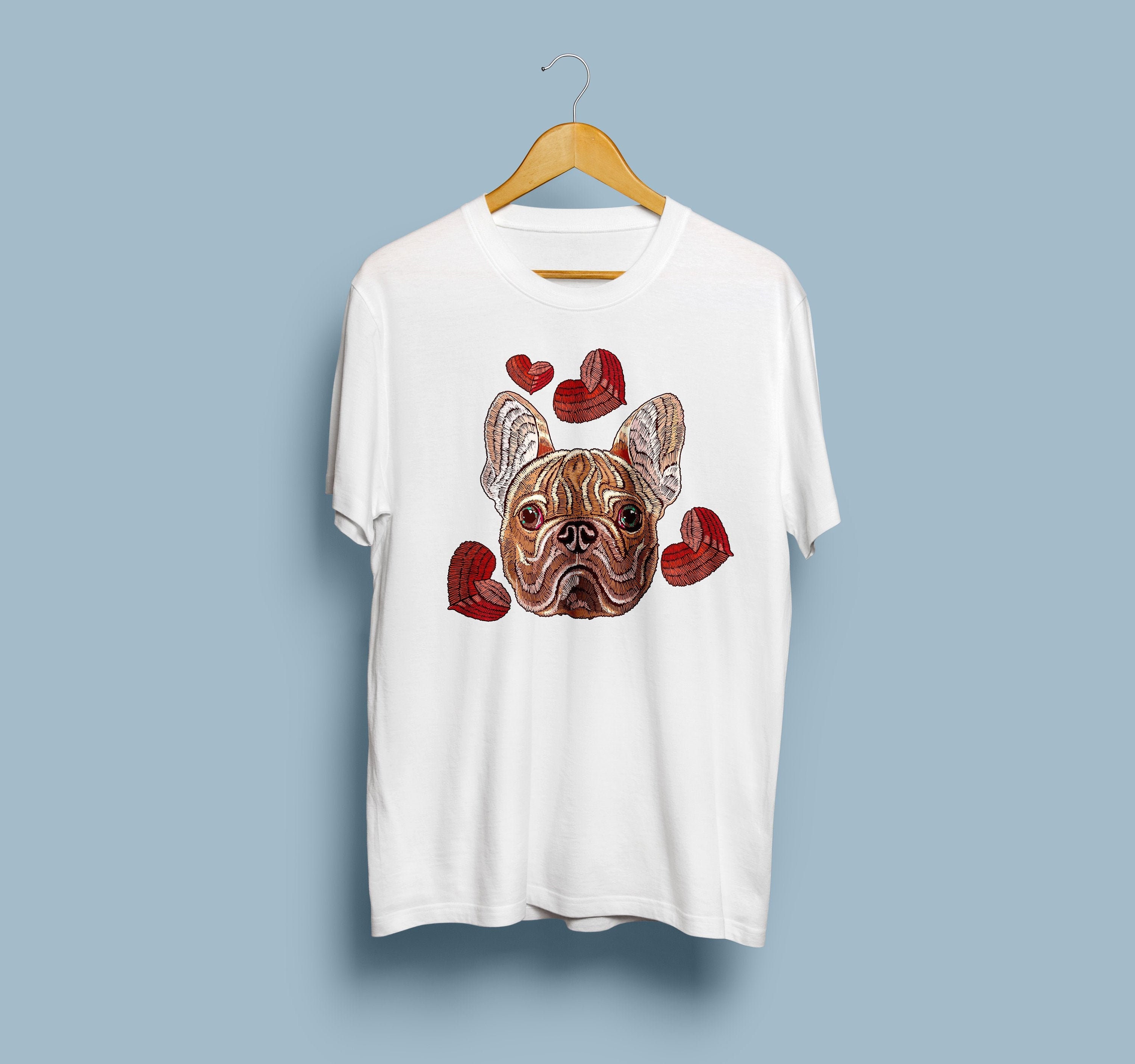 Image of French Dog Shirt Home Pet T Love Tee Unisex Sizes Tumblr Clothing Hipster Clothes For Couples Family Outfit Graphic Tu1236