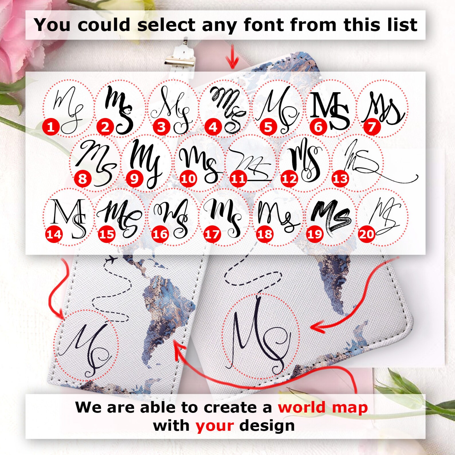 Travel Set Wallet World Map Custom Passport Holder Luggage Tag Etsy