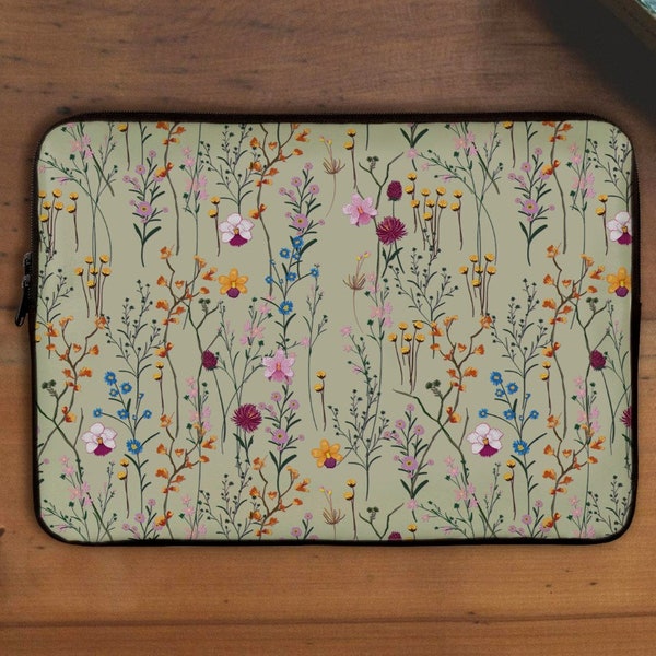 Wildflowers Carrying Bag Floral ASUS HP Acer Toshiba Macbook Lenovo LG Protective Carrying Bag 13.3 pulgadas Flowers Laptop Sleeve YP1484