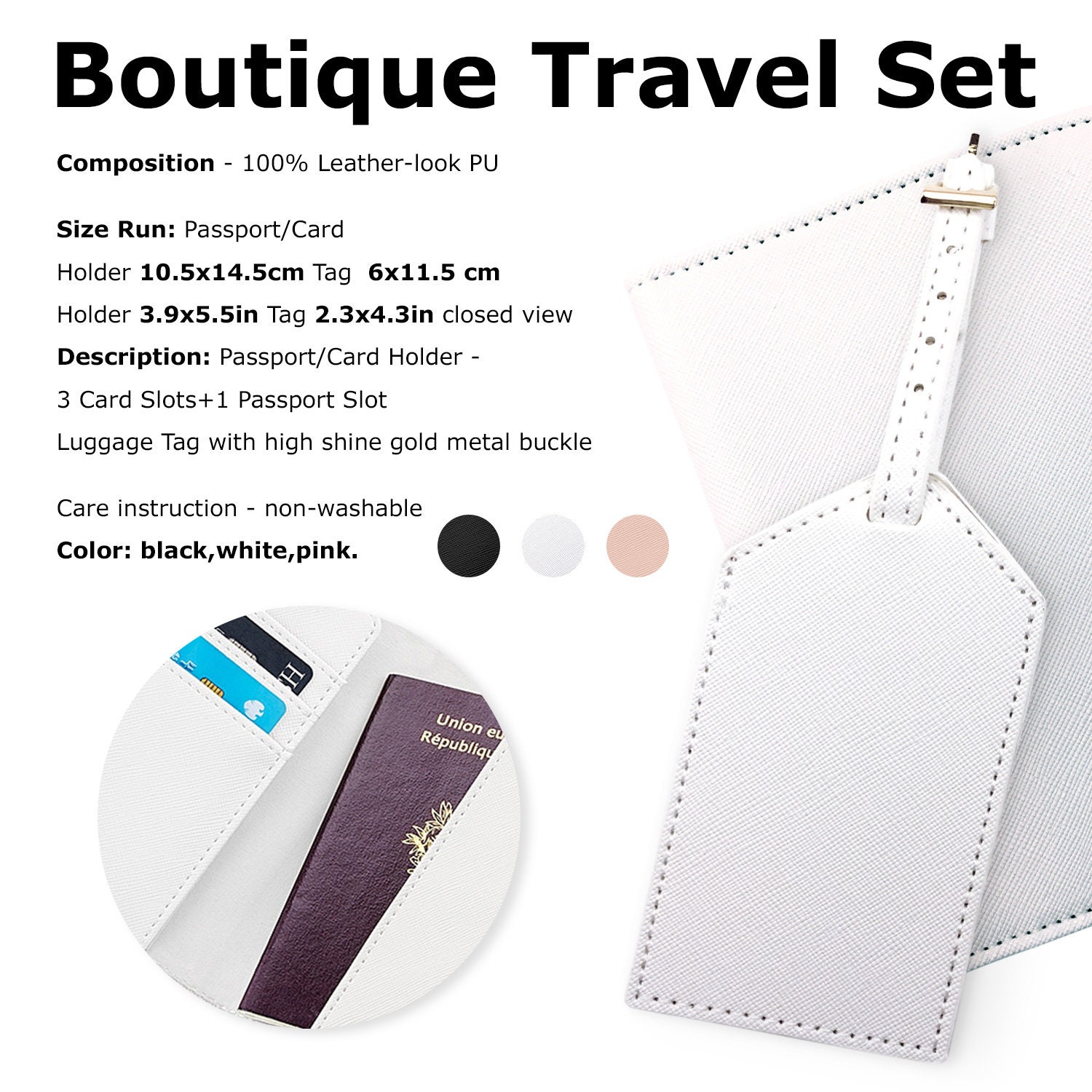 Travel Set Wallet World Map Custom Passport Holder Luggage Tag Etsy