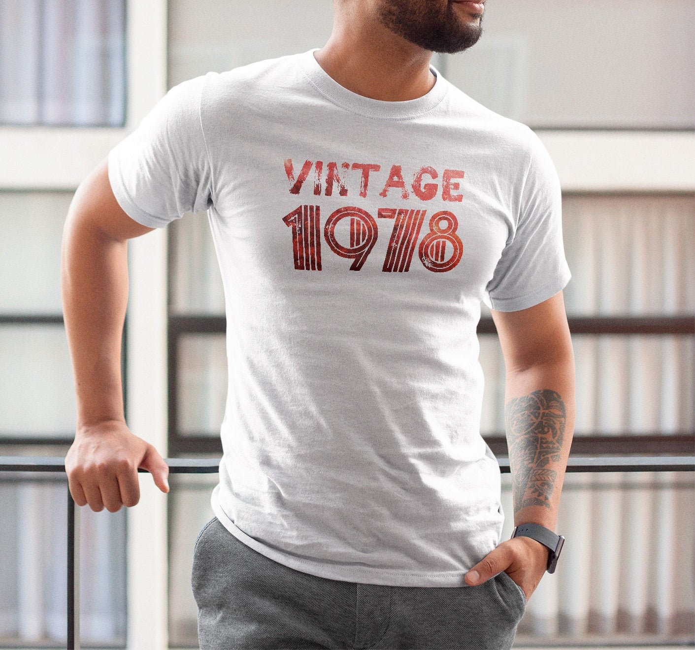 Image of Vintage 1978 Shirt Anniversary Gift 40Th Birthday T-Shirt Custom Year Personalized Tu1133