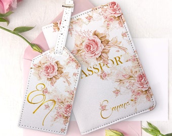 Flower Floral Leather Passport Holder Protector Cover_SUPERTRAMPshop 