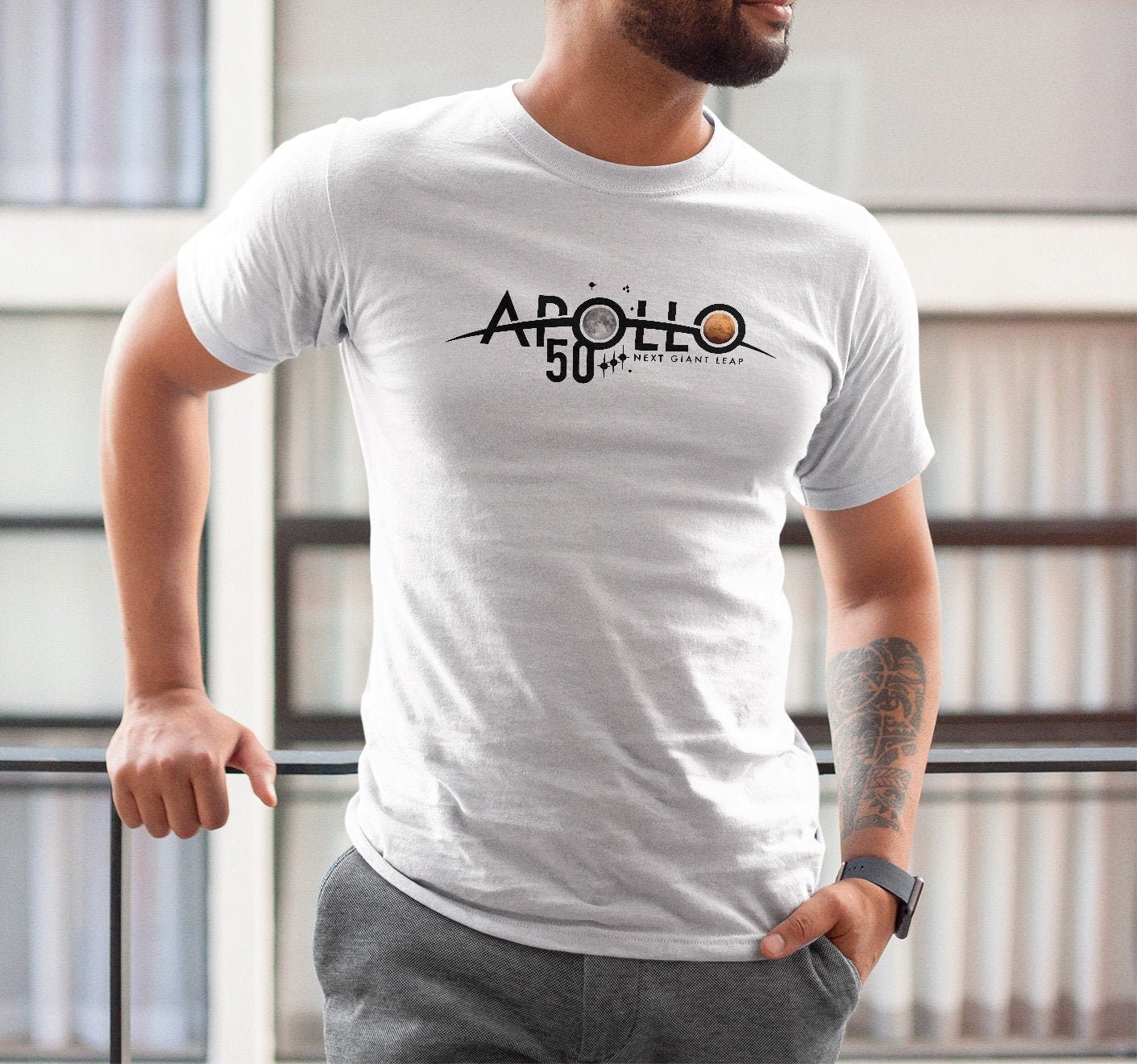 Image of Anniversary T-Shirt Apollo Shirt Unisex Space Tee Nasa Huge T Gift For Girlfriend 50Th Astronaut Tu1353