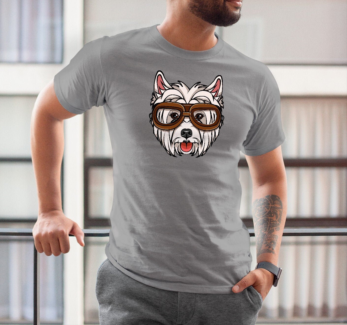 Image of Dog Shirt Aesthetic Clothing Pet Tee Hipster Animal Print Lover Gift Smart The Weeknd Tumblr Tu1182