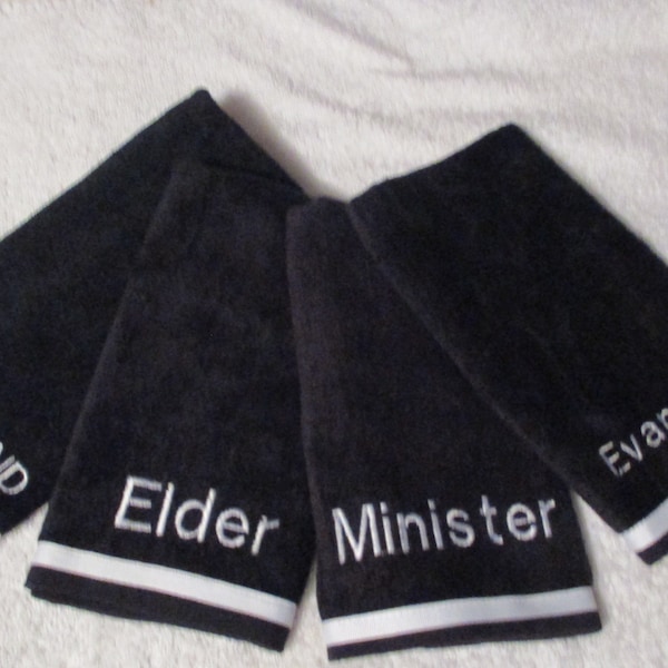 Monogrammed Clergy Towels