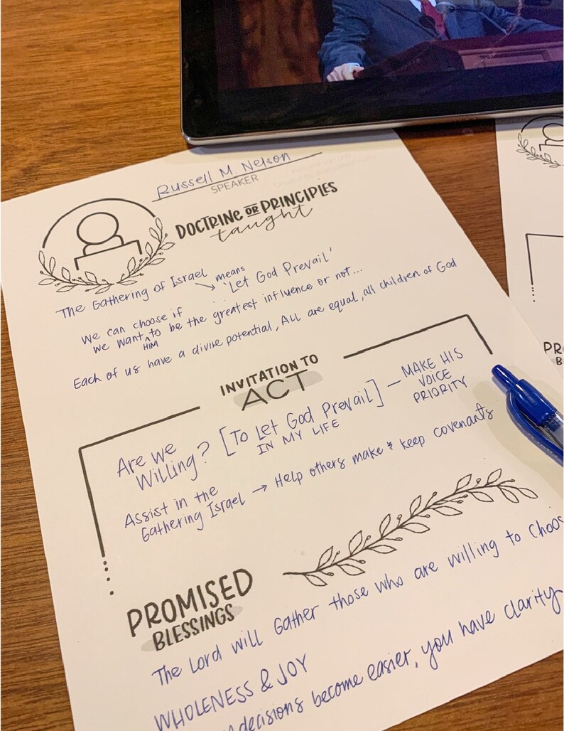 General Conference Notebook Journal LDS Church of Jesus Christ Etsy