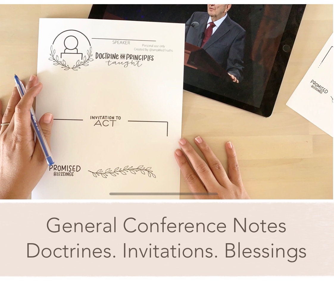 General Conference Notebook Journal LDS Church of Jesus Christ of Latter-Day Saints
