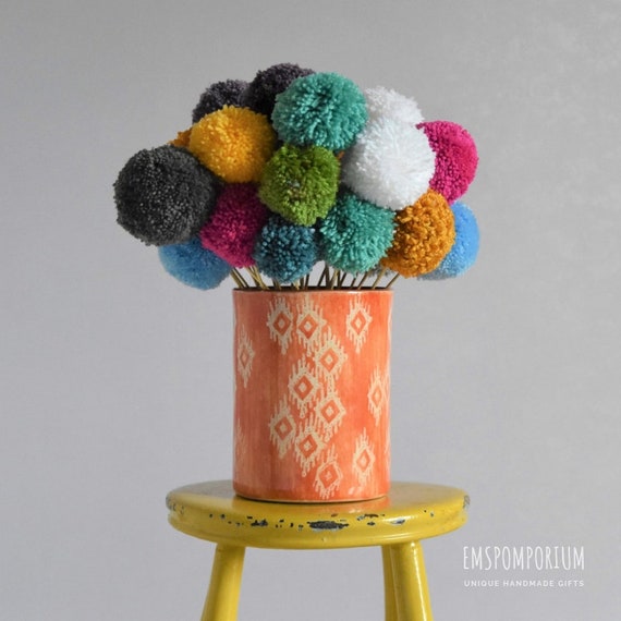 Bespoke pom-pom flowers 3.5" x 3