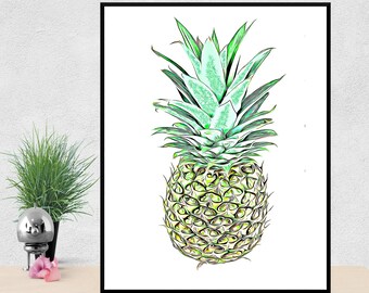 Pineapple Wall Art, Pineapple Wall Decor, Pineapple Home Decor, Pineapple Kitchen Decor, Pineapple Decor, Pineapple Room Decor, Pineapple.