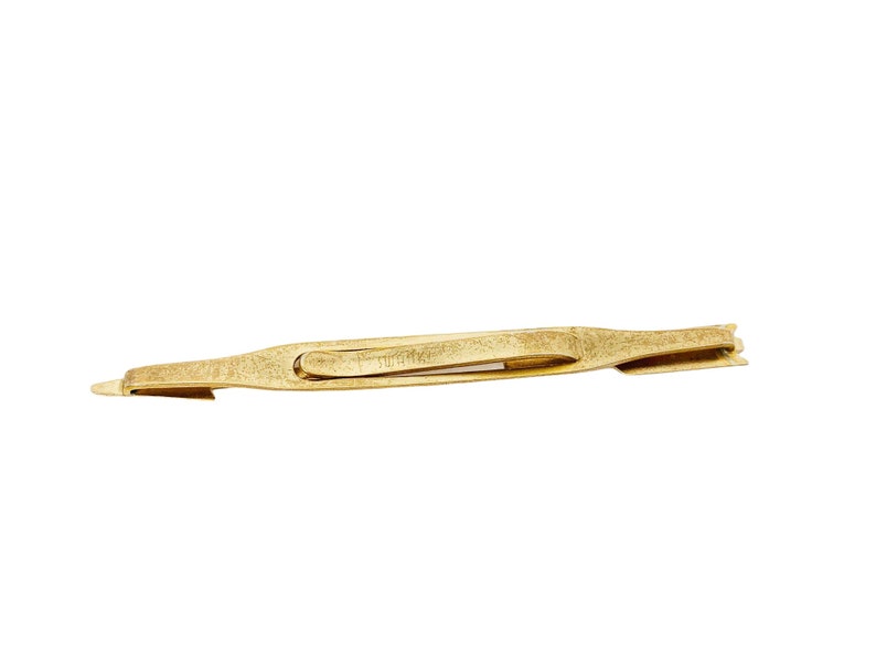 Vintage 1960s Arrow Silver & Gold Tone Tie Bar Swank Tie Clip image 5