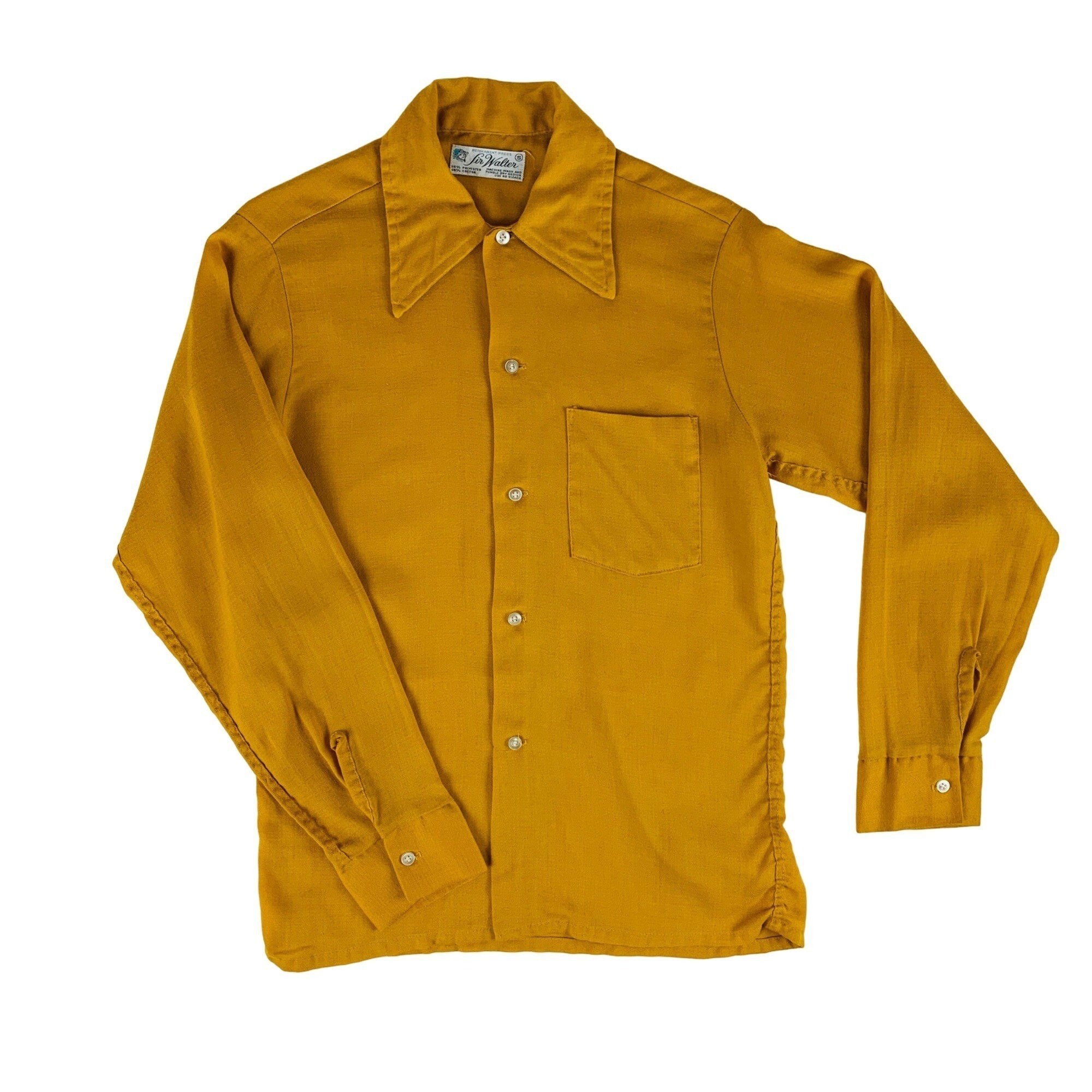 mustard button up