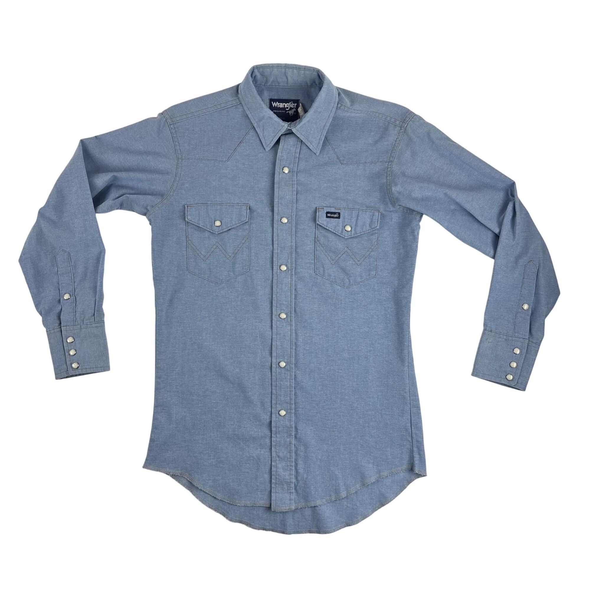 Vintage Wrangler Denim Shirt 1970s - Etsy