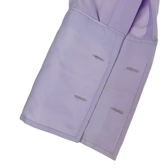 Vintage 1970s Dress Shirt Men's XL Lavvender Embr… - image 5