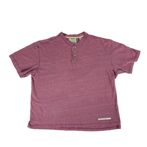 Vintage 90s Purple Polo Men's 2XL Tall Arizona Jean Company Short Sleeve Henley Shirt