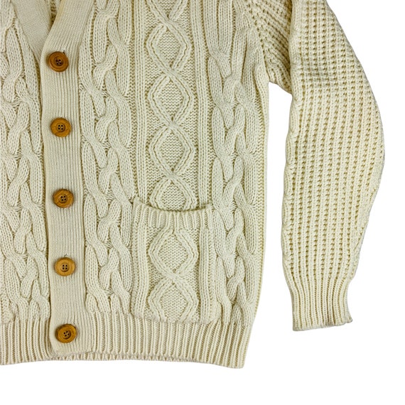 Vintage 1980s Ivory Gimbels Mens Grandpa Sweater … - image 3