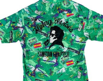 Vintage The Flying Elvises Songtan Chapter Hawaiian Mens Shirt