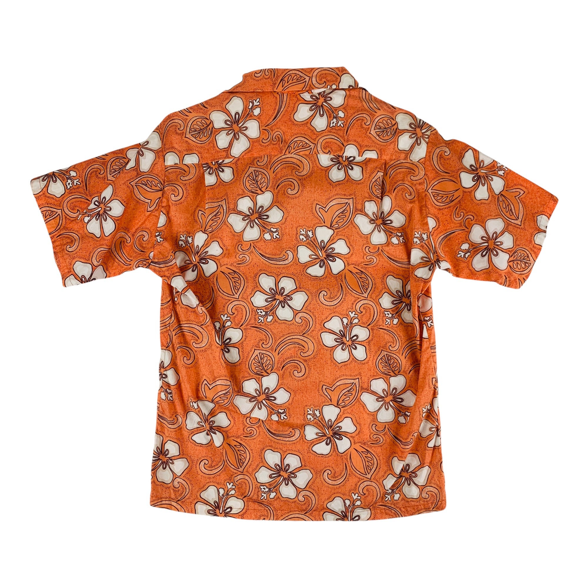 Discover Vintage 1960s Orange Hawaiian Shirt