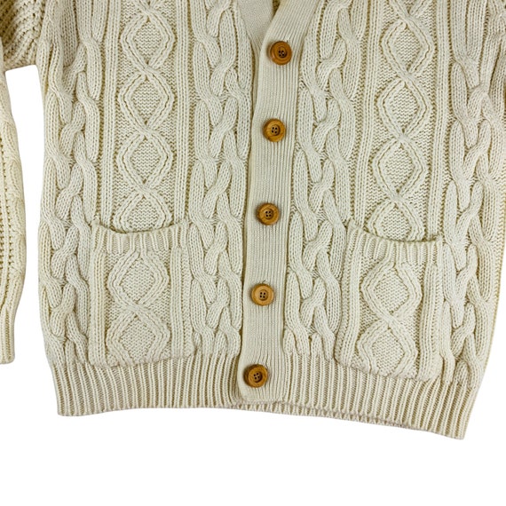 Vintage 1980s Ivory Gimbels Mens Grandpa Sweater … - image 6