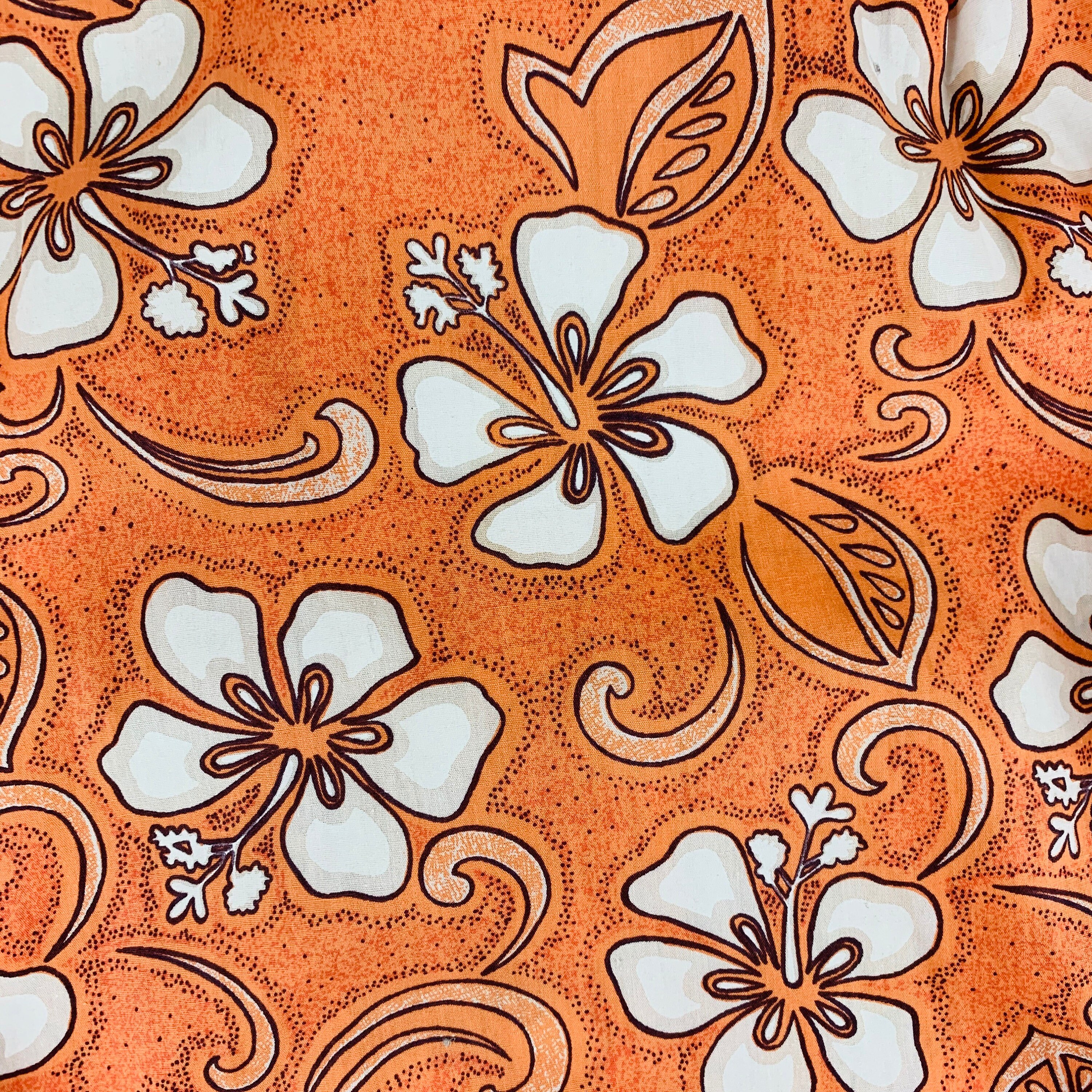 Discover Vintage 1960s Orange Hawaiian Shirt