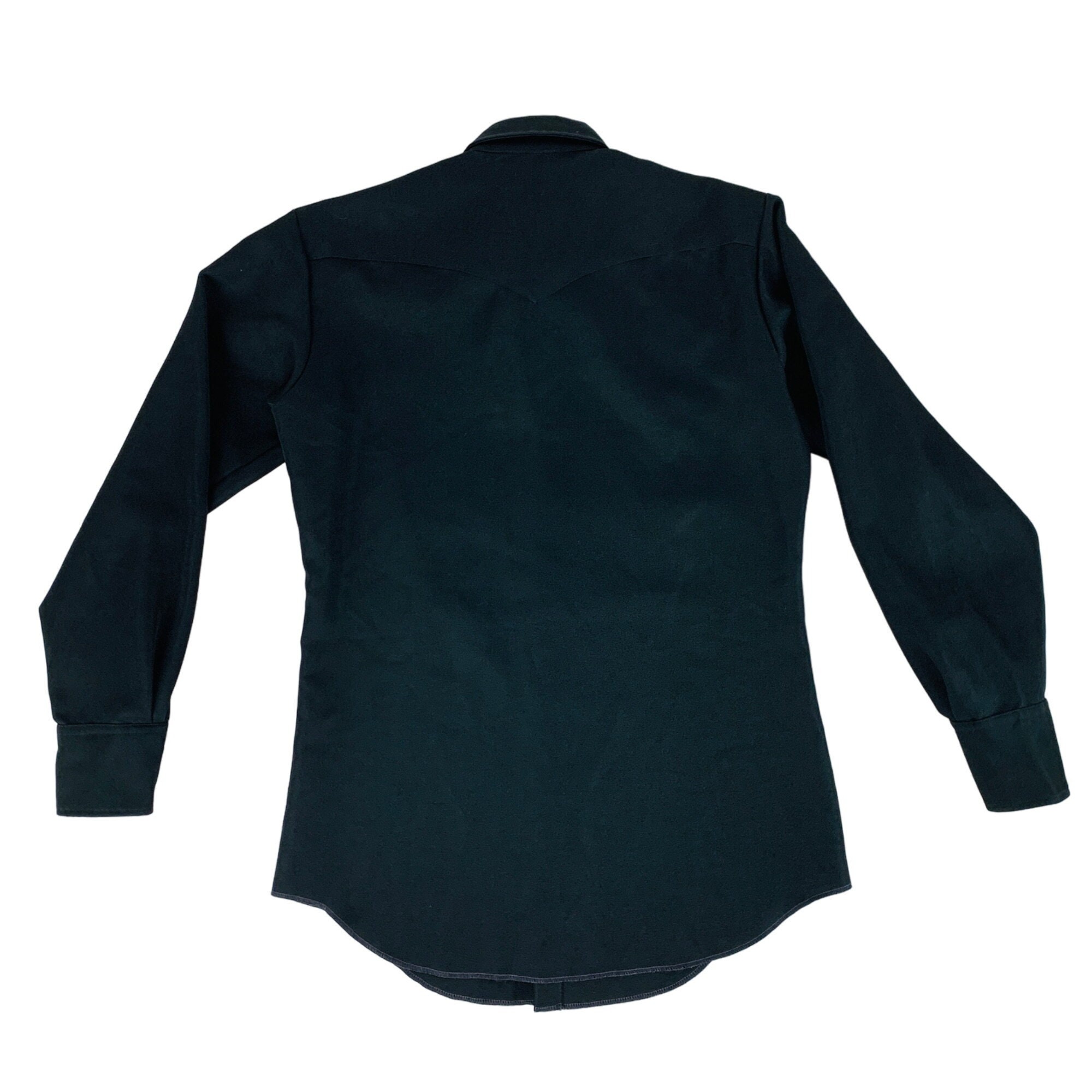 Black KAPITAL Silk Rayon Bone Wrangle Collar Shirt | SVD