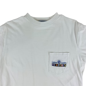 Vintage 90s Holland America Cruise Line T-Shirt Embroidered Pocket Tee