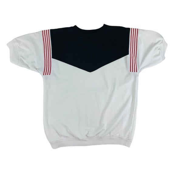 Vintage 1980s Red Stripe Short Sleeve The Members… - image 1