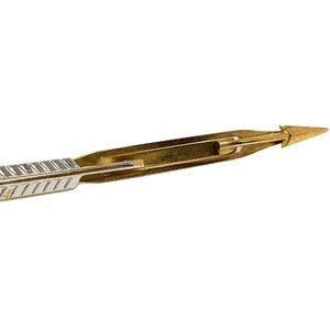 Vintage 1960s Arrow Silver & Gold Tone Tie Bar Swank Tie Clip image 1