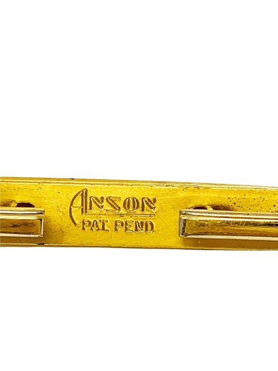 Vintage 1940s Silver & Gold Sword Tie Bar Anson T… - image 8