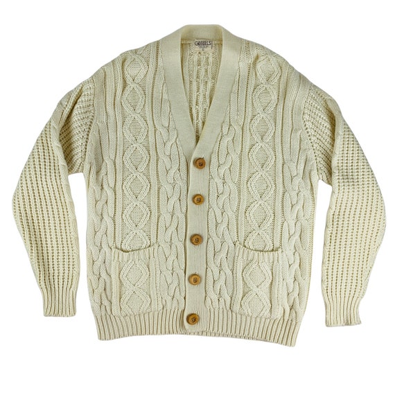 Vintage 1980s Ivory Gimbels Mens Grandpa Sweater … - image 10