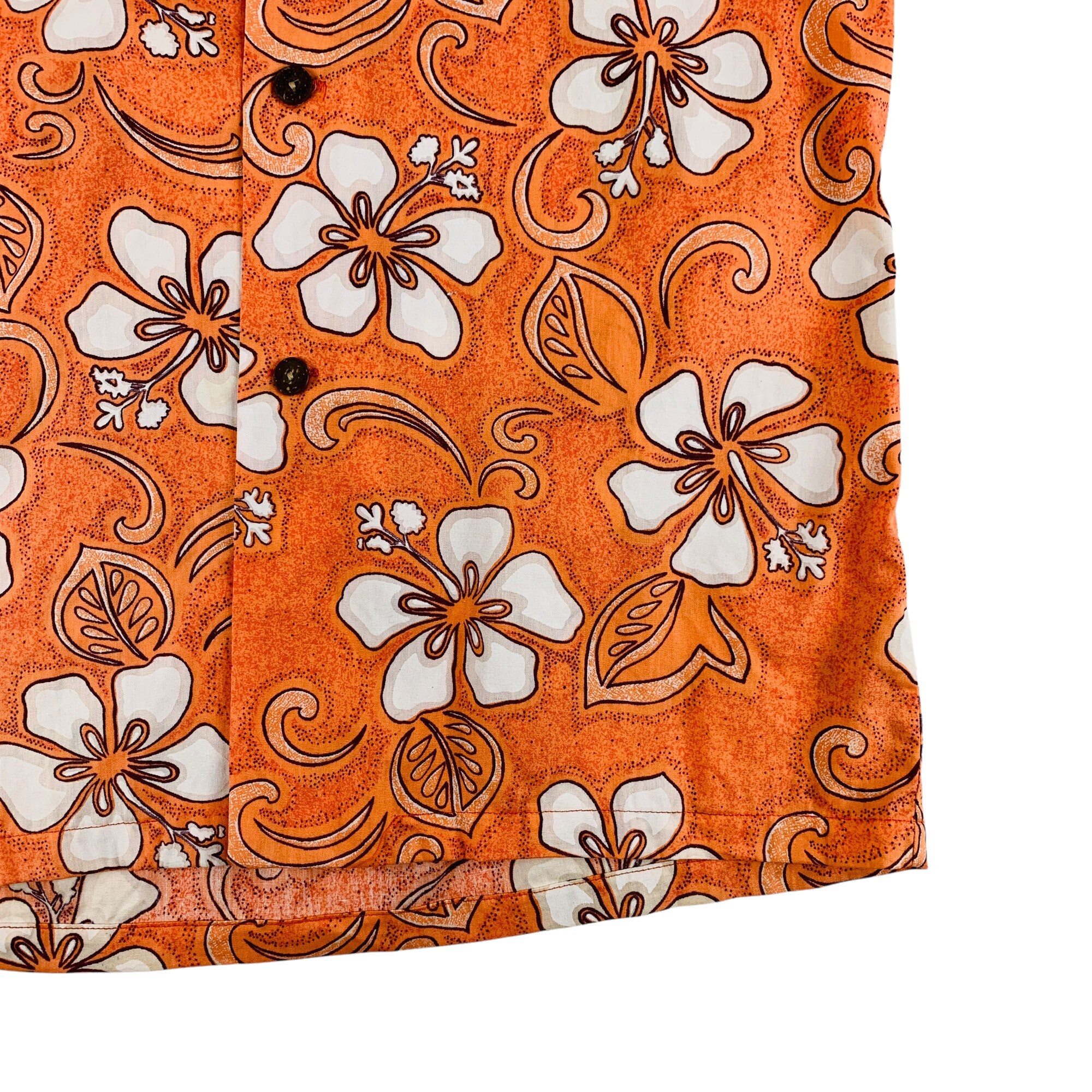 Discover Vintage 1960s Orange Hawaiian Shirt