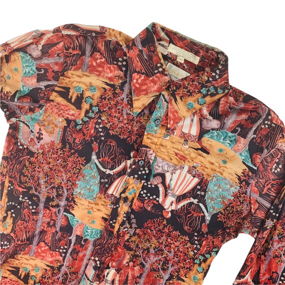 Vintage 1970s Novelty Theatrical Print Shirt Mr. … - image 6