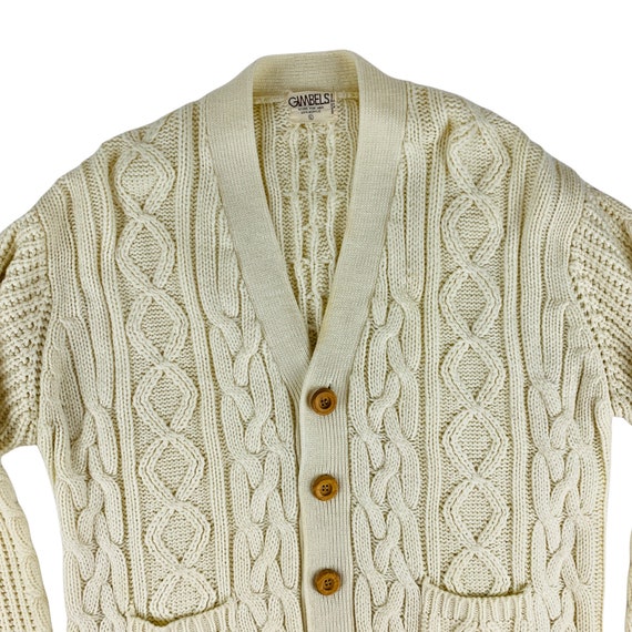 Vintage 1980s Ivory Gimbels Mens Grandpa Sweater … - image 2