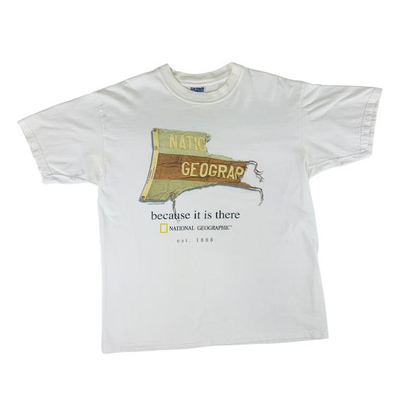 Vintage National Geographic T-shirt Because It is There Tee Vintage National Geographic T-shirt Because It is There Tee