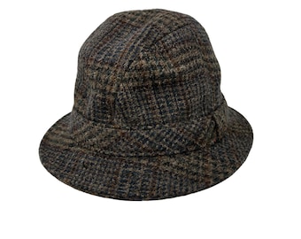 Vintage 70s Bucket Hat Men's Tweed Pendleton Wool Walking Fedora M