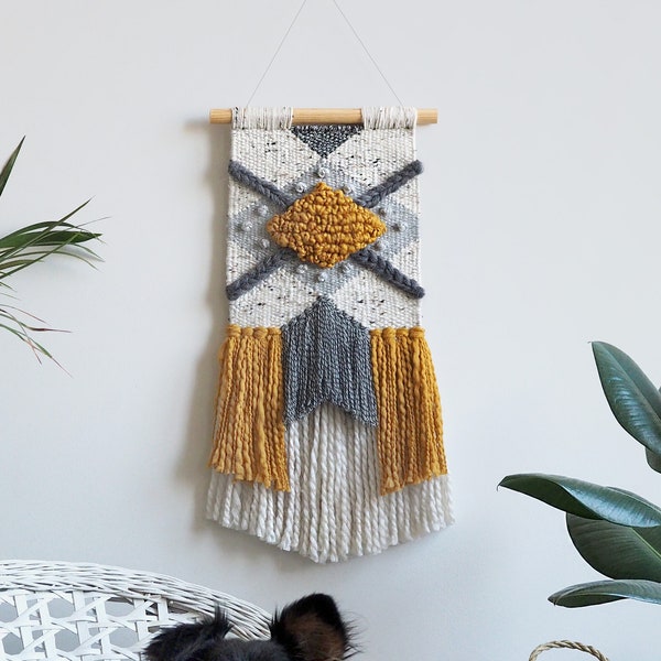 Woven wall hanging | Woven tapestry | Fiber art | Wall Rug | Wall textile weaving | Wall decor | Colorful | Unique