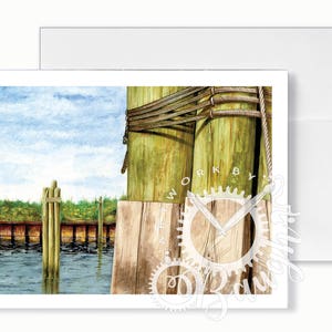 Quai de carte de voeux, vide à l’intérieur de la carte, carte de la plage, carte de la Nature, pour lui