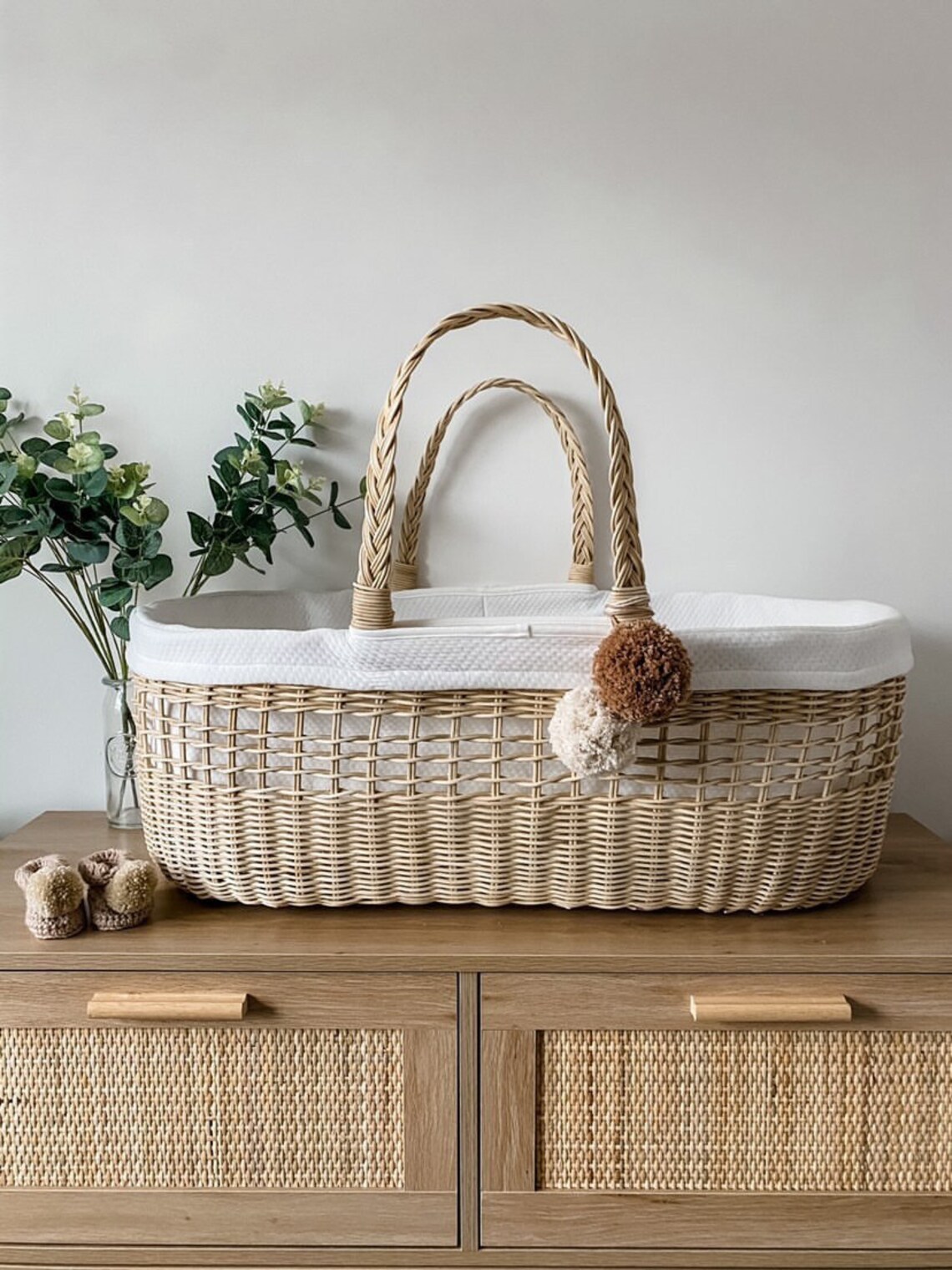 Handmade Natura Rattan Moses Basket Luxury BundleMoses Etsy