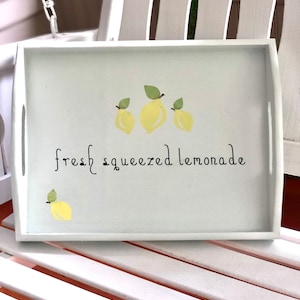 Serving Tray ~ Personalized Beverage Tray ~ Wood Serving Tray ~ Drinks Tray ~ Summer Decor Tray ~ Coffee Table Tray ~ Kitchen Serving Tray