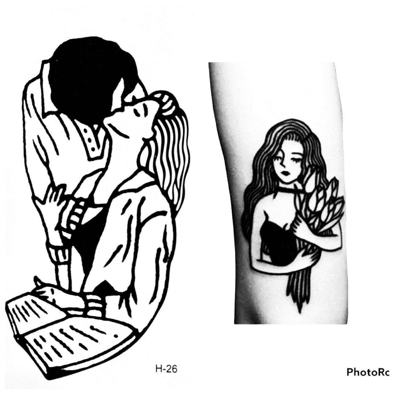 Indie Hipster Tatuajes Temporales Mangas Flores Hipster Pin Up Girl  Temporal Falso Arte Corporal Tatuaje Tatuaje Negro Pegatinas Corporales  para Mujer Hombre - Etsy México, image size:1280x1280