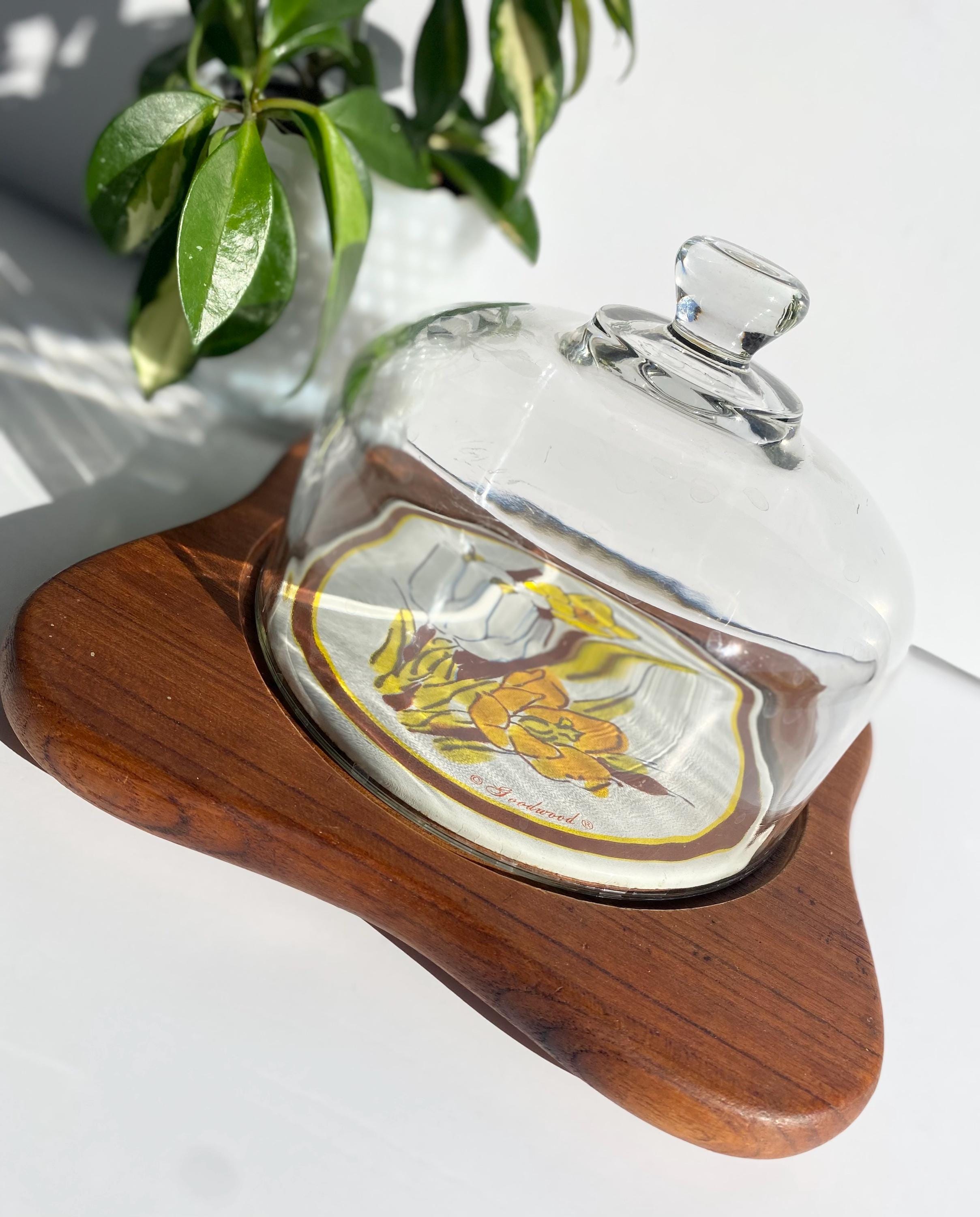Plateau à fromage en bois, céramique et métal - 35.5 x 25.5 cm - Arts de la table